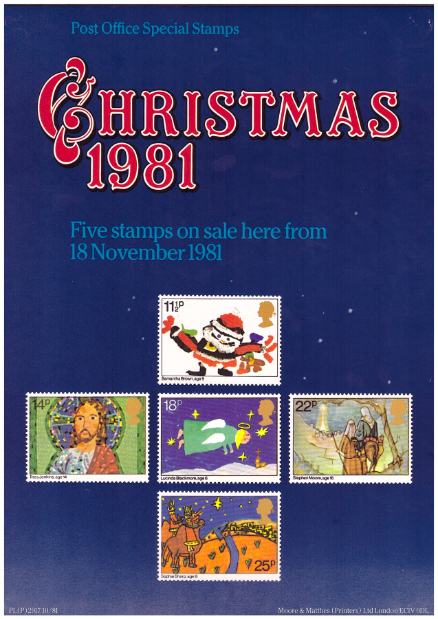 (image for) 1981 Christmas Post Office A4 poster. PL(P) 2917 10/81.